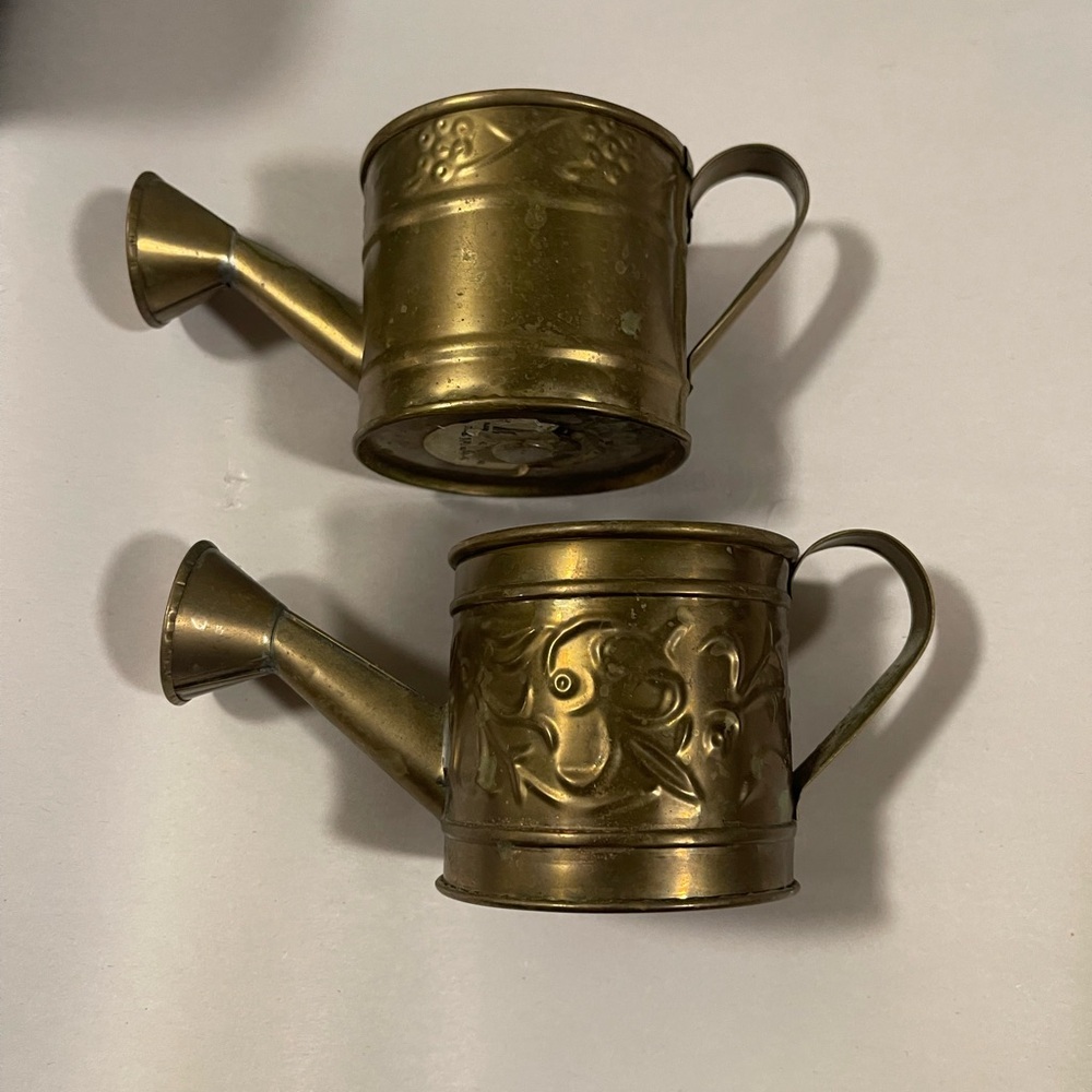 HosleyVintage Brass Watering Cans Set.
Great for succulents 2.25”